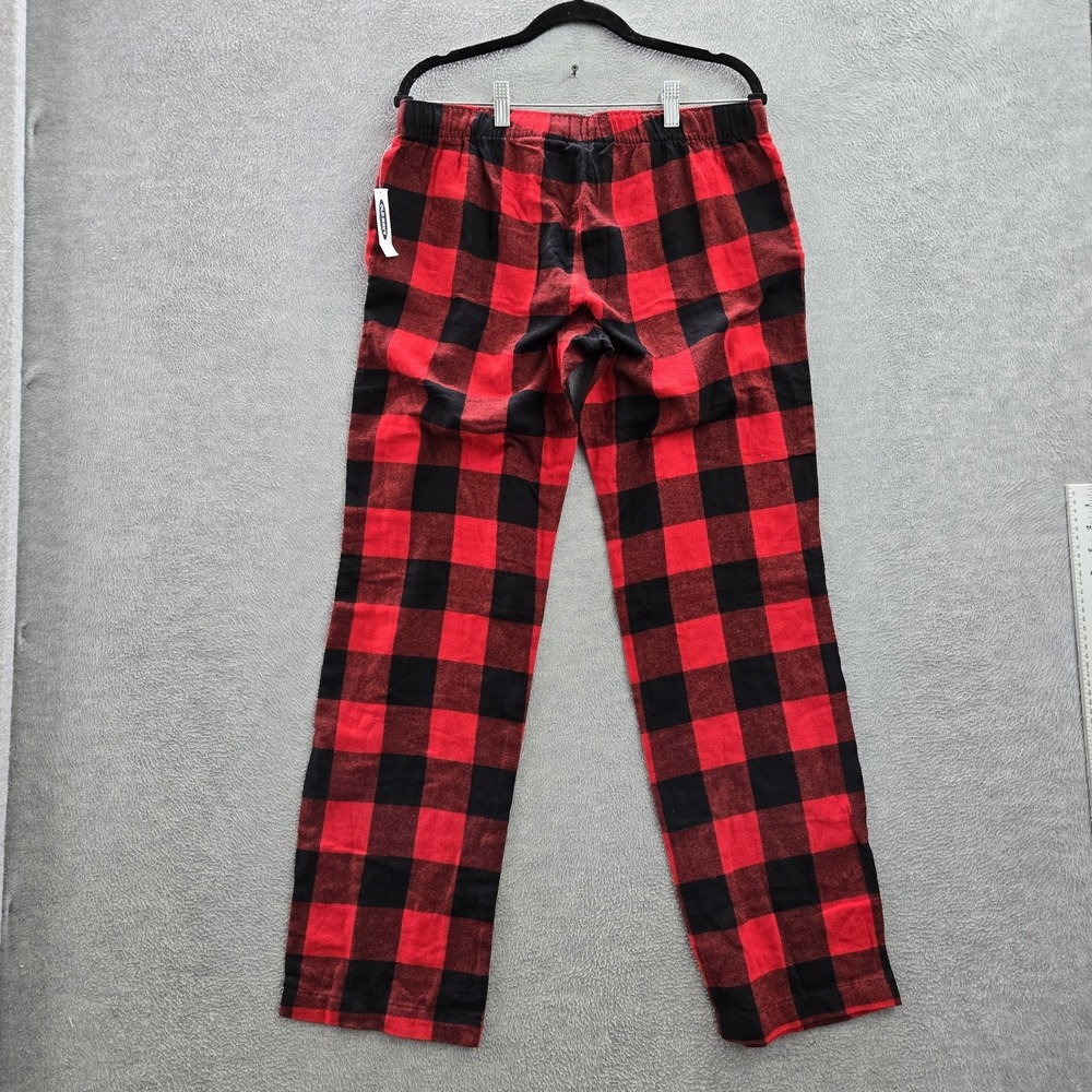 Old‎ Navy Men Sleepwear M Red Pajama Pants Plaid Flannel 31" Inseam NWT